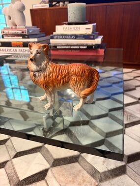 Antique Staffordshire Porcelain Collie Dog Victorian England Figurine
